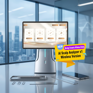เครื่องวิเคราะห์หนังศีรษะ AI S1 รุ่นไร้สาย ตัวเครื่องโลหะ ช่องเสียบ USB เครื่องวิเคราะห์ผิวหนังอเนกประสงค์ - Product Image 1