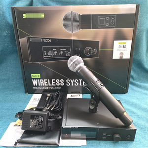 Microphone émetteur sans fil portatif monocanal SLXD24 pour le commerce transfrontalier, compatible SM58 Beta58A, portée 100m, haute performance - Product Image 1