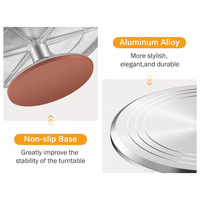 Support tournant pour la décoration de gâteaux, en alliage d'aluminium, base antidérapante, robuste, rond, 12 pouces, prix d'usine