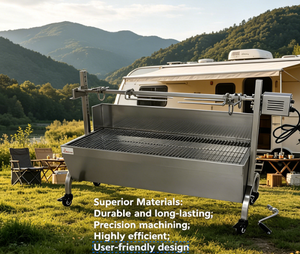 Parrilla Eléctrica de Carbón para Exteriores, Acero Inoxidable 304, Plegable, Multifuncional, Ahumador para Camping, Rejilla Desmontable, Más Vendida - Product Image 2