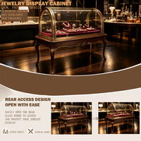 Comptoir de présentation de bijoux de luxe avec éclairage LED, vitrine en verre, armoire de rangement pour bijouteries, montres, boutiques, centres commerciaux