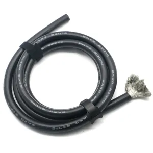2AWG 4AWG 6AWG 8AWG 10AWG 12AWG 14AWG 16AWG 18AWG Roter und schwarzer Silikon draht hitze beständiges flexibles Silikon kautschuk kabel