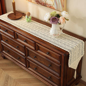 <span class=keywords><strong>Table</strong></span> rurale américaine évidée brodée en gros décorer <span class=keywords><strong>chemin</strong></span> <span class=keywords><strong>de</strong></span> <span class=keywords><strong>table</strong></span> <span class=keywords><strong>de</strong></span> thé blanc tricoté à la main nappe en dentelle <span class=keywords><strong>de</strong></span> coton - Product Image 2