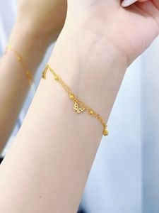 Xinfly Pulseras de Cadena con Hojas y Mariposas de Oro Real de 18K de Alta Calidad para Mujer - Product Image 5