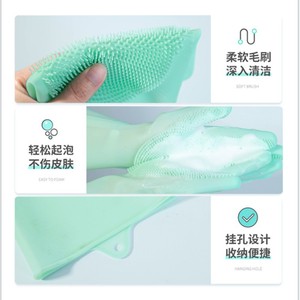 Aihe Silicone Bath Gloves <b>For</b> <b>Dogs</b> Soft <b>Brush</b> Massage Cleaning Pet Grooming Supplies Single Pack - Product Image 1