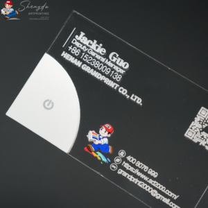 Produksi Cepat Desain Gratis Kartu Nama Bisnis Akrilik LED Mewah Ukiran Unik Penerangan Lampu Cetak Kustom Laser - Product Image 6