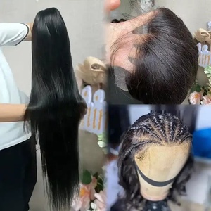Perruques brésiliennes en cheveux humains en gros avec dentelle transparente, tresses sans colle haute densité pour femmes noires - Product Image 6
