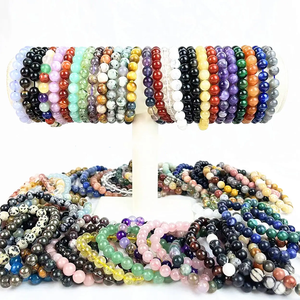 Pulsera de Cuarzo Natural de 8mm al por Mayor, Pulsera de Cuentas de Ágata Preciosa para Feng Shui, para el Día de San Valentín - Product Image 1