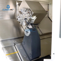 Tour CNC à banc incliné TCK56 avec tourelle hydraulique à 12 stations, système de tournage CNC certifié CE - Offre Spéciale