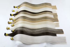 Precio de fábrica, pegamento suave de queratina de alta calidad, cutícula alineada, preadherida, Punta I, extensiones de cabello, doble estirado, Punta I, cabello humano - Product Image 3