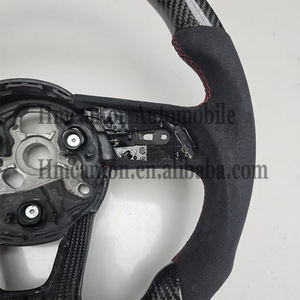 พวงมาลัยคาร์บอนไฟเบอร์อัลคันทาร่าคุณภาพสูงสำหรับรถยนต์ออดี้รุ่น A3 A4 A4L A5 A7L A8 Q5 Q7 B9 A6 R8 TT - สินค้าใหม่ - Product Image 5