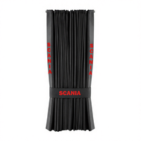 Rideaux de fenêtre arrière pliables en daim de qualité supérieure Rownfur, accessoires de camion de luxe, couleur personnalisée, 240 cm x 90 cm