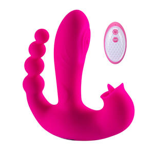 Golpeando <span class=keywords><strong>la</strong></span> <span class=keywords><strong>lengua</strong></span>, vibrador masturbador femenino pellizco <span class=keywords><strong>de</strong></span> tres puntos punto G clítoris patio trasero juguete sexual - Product Image 4