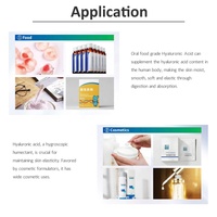 Acide hyaluronique en poudre de qualité cosmétique, directement de l'usine |   Fabricant certifié GMP/ISO, poids moléculaire personnalisable