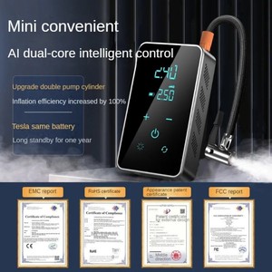 Gonfleur de pneus sans fil 150 PSI avec écran numérique intégral, <span class=keywords><strong>compresseur</strong></span> d'air portable sans fil avec arrêt automatique - Product Image 6