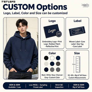 Hoodies personnalisés coupés et cousus pour hommes, en coton épais 500 g/m², pulls et sweats à capuche pour hommes, fabricants de vêtements en gros - Product Image 1