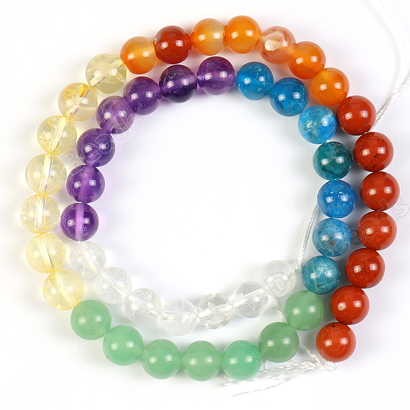 Wholesale Natural Stone Beads Amethyst Citrine Rose Quartz Crystal Gemstone Bead for DIY Jewelry Making 4 6 8 10 12 MM, 38CM