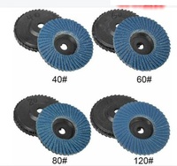 PMS 8 pièces 40 #60 #80 #120 # Mini disque à lamelles en zircone 3 pouces roue à persiennes meulage papillon papier de verre disque de meulage disque à lamelles