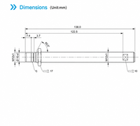 Capteur de proximité inductif haute pression Domenzi 138 mm M12x1 500 bars PNP NO IP68 pour la détection de position en forage profond