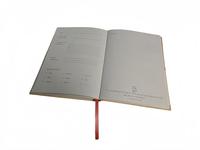 Cuaderno diario blanco personalizado, planificador espiritual de tapa dura de lino con cinta elástica