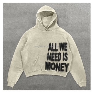 Hoodie surdimensionné personnalisé de haute qualité, impression DTG, fabricants de hoodies pour hommes, effet délavé, streetwear, hoodies à enfiler - Product Image 4