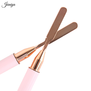Herramientas Profesionales de Doble Punta para Decoración de Uñas con Logotipo Personalizado 2026, Espátula con Mango Metálico Rosa, Pincel Francés, Pinceles para Gel UV - Product Image 5