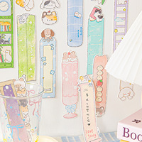 Lot de 30 marque-pages en forme de chaton et chiot, motif dessiné à la main, mignon et professionnel, pour la lecture et l'écriture
