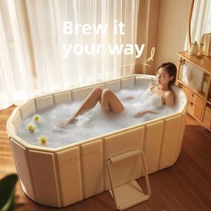Bañera Apilable para Adultos, Bañera para Parejas, Doble, Plegable, con Temperatura Constante, para Uso Doméstico - Product Image 4