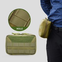 Sac banane Molle 500D en nylon personnalisé pour la chasse, le trekking et la randonnée, sac à dos mini haute intensité pour activités de plein air