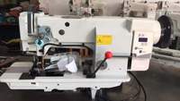 Machine à coudre industrielle à QS-4400Q double aiguille grand crochet à entraînement direct pour tapis bord de couette point noué