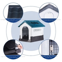 Cage extérieure en plastique résistante aux intempéries, abri pour animaux de compagnie, maison de luxe pour grand chien, grande maison pour chien, maison pour animaux de compagnie
