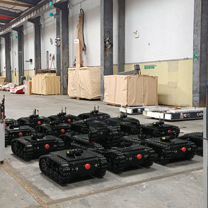 Châssis tout terrain Chenille en caoutchouc Charge assemblée 50kg 100kg Réservoir moteur Châssis Réservoir robot Châssis à chaîne Plate-forme du train d'atterrissage - Product Image 3