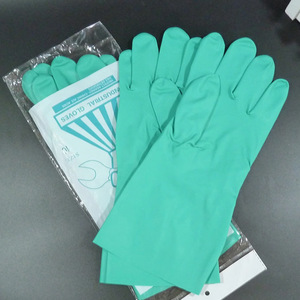 Guantes de Seguridad de Nitrilo Azul Verde Talla Única Antideslizantes y Resistentes a Químicos para Trabajo Industrial - Product Image 2