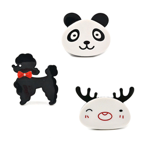 Commercio all'ingrosso carino giocattolo <span class=keywords><strong>barboncino</strong></span> clip di capelli accessori per le donne su misura nero acetato di animali per bambini clip di presentazione di capelli per le bambine - Product Image 2