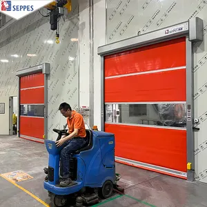 Puerta de alta velocidad de rodillo de tecnología avanzada puertas industriales automáticas de PVC rápidas altamente profesionales para taller