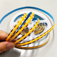 Cob Led şerit işıklar sıcak beyaz 3000k Led ışık 24v 600led 10mm kesim Ra90 8mm 10mm 15m 12v Cob Led şerit