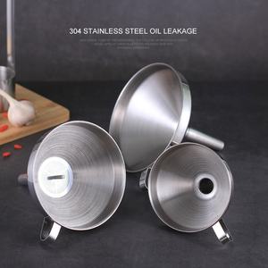 Atacado 1pcs Aço Inoxidável Metal Cone Funil Multi Especificação Filtro Óleo Espessado Tela Vinho Funil Utensílios Fábrica - Product Image 3