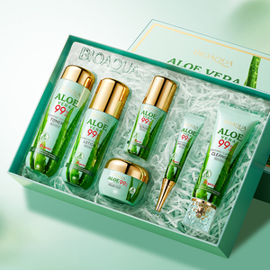 Producto de Belleza BIOAQUA OEM, Set de <span class=keywords><strong>Aloe</strong></span> <span class=keywords><strong>Vera</strong></span> Calmante, Clarificante, Hidratante y Reparador, Caja de Regalo con 6 Piezas para el Cuidado de la Piel - Product Image 6