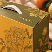 FOVAIRE Boîte Cadeau Réutilisable Écologique Personnalisée pour Fruits avec Poignée de Transport pour Présentation de Panier de Fruits Frais