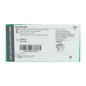 Prise électrique NU303354 <span class=keywords><strong>Unica</strong></span> 16A 250V ~ NOUVEAU NFP (8 pièces) - Product Image 2