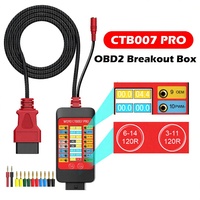 CTB007 PRO OBD2 Caja de Conexión con Pantalla LCD, Banco de Pruebas ECU de 16 Pines Vrms, Herramienta de Diagnóstico con Resistencia Integrada de 120 ohmios, Compatible con OLIVER