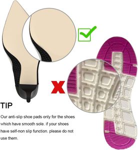 DAMEI Semelles intérieures antidérapantes auto-adhésives en <span class=keywords><strong>silicone</strong></span> pour femmes, 2 pièces, protection de <span class=keywords><strong>semelle</strong></span> premium antidérapante - Product Image 6