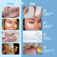 Patchs Hydrogel Collagène Nacré Rose en Gros, Masque Hydratant PDRN pour les Cernes, les Poches et les Ridules sous les Yeux