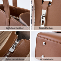 Sacs fourre-tout en cuir lisse personnalisés pour femmes, sacs vintage de luxe grande capacité pour ordinateur portable, sacs de style de vie, travail, voyage, fabrication OEM