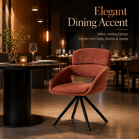 Sillón Moderno de Corduroy para Hostelería, Diseño Ergonómico con Respaldo Abierto, Silla de Comedor para Restaurante y Hotel