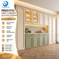 Meuble de rangement sur mesure OEM/ODM, buffet en bois massif de style minimaliste et luxueux pour maison de style campagnard