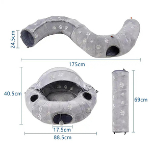 발 디자인으로 도매 접이식 접이식 봉제 고양이 놀이 터널 - Product Image 5