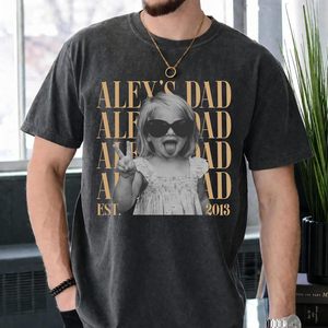 เสื้อยืดลายพิมพ์รูปพ่อแบบส่วนตัว แขนสั้น ผ้าฝ้ายเจอร์ซีย์ 100% ของขวัญวันพ่อสำหรับผู้ชาย - Product Image 6