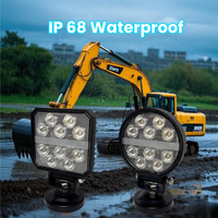 Luz DE TRABAJO LED de alto brillo de 50W y 5 pulgadas, lámpara de Trabajo Auxiliar de 6500K para camiones, Tractores, excavadoras, iluminación Exterior para automóviles