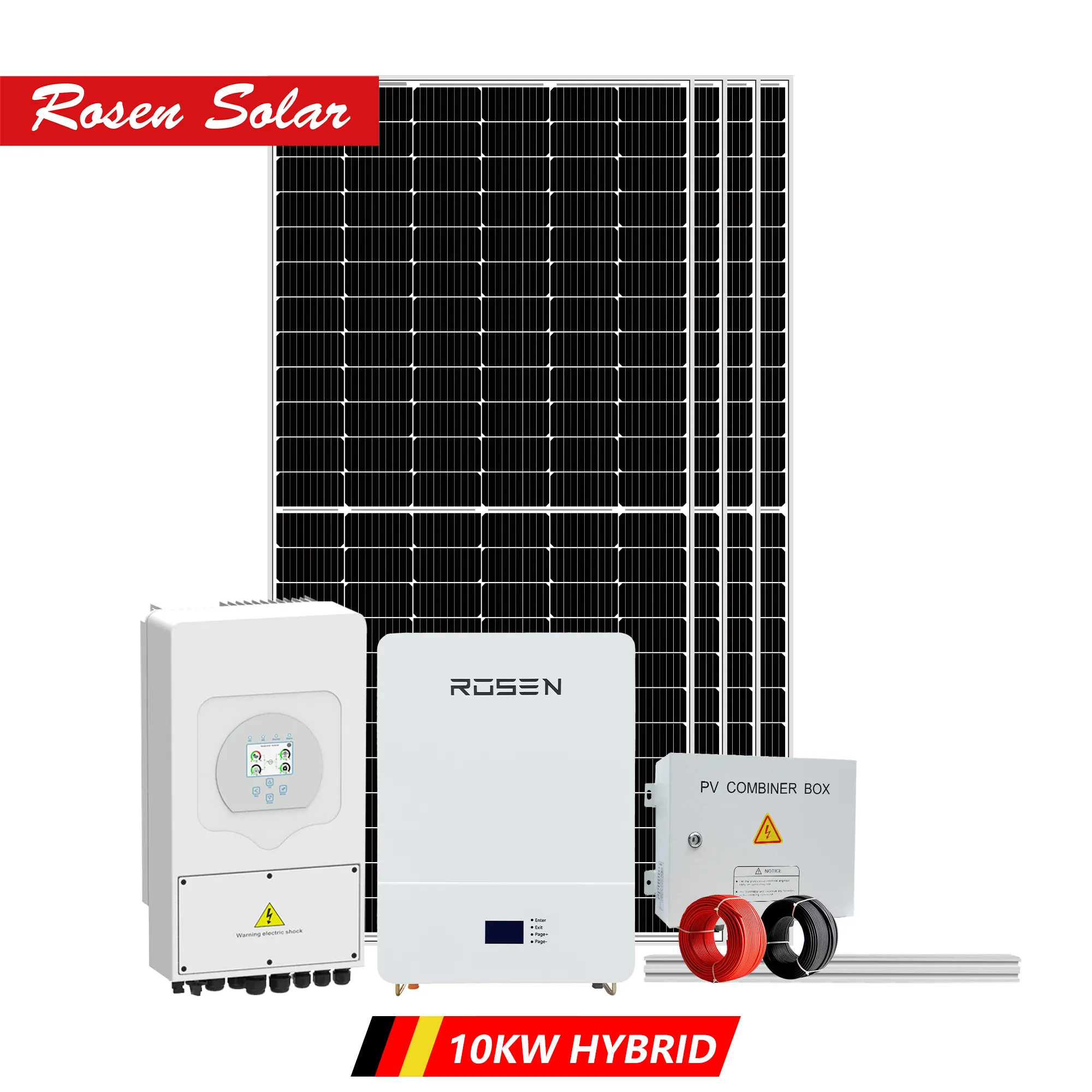 Güneş jeneratörü PV sistemi kitleri Energia Fotovoltaica 10kw hibrid ızgara güneş enerjisi sistemleri